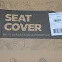 MotorBox Prestige Premium Seat Covers, Semi-Custom Fit Black/ Red Car Seat Covers for Rear Bench Automotive Interior Cover for Car Truck Van SUV, Made with Faux Leather for Superior Feel & Durability