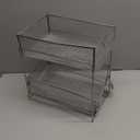 Mind Reader, Supply Storage, Makeup Accessory Organizer, 12 x 8 x 12, Silver (Pack of 2)