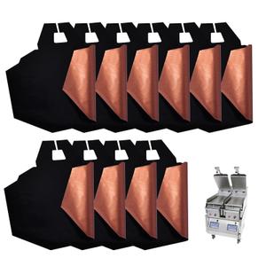Cook's Aid 10 PCS PTFE Release Sheets with Bracket Loop for Taylor C832 & C834 Clamshell Grills - 36.42" x 20.67" - Non-Stick, Reusable, Heat Resistant up to 550F - Ideal for Bread and Buns