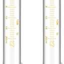 TrelaCo 2 Pack 20ml Reusable Glass Syringe with No Needle, Measurement and Dispensing Syringe Tools for Liquid Measuring, Feeding Pets, Oil or Glue Applicator