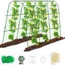 65"48" Cucumber Trellis for Raised Bed, U-Shape Garden Trellis for Climbing Plants Outdoor, Metal Arch Vegetables Trellis, Detachable Cucumber Plant Support for Tomato,Squash