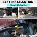 7 Way Trailer Connector Kit 7 Pin Trailer Wiring Harness Connector Set with Mounting Bracket, Trailer Side 7 Pin Plug and Vehicle Side 7 Way Blade Trailer Socket Connector