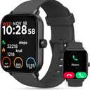 Smart Watches for Women Men (Answer/Make Calls) 1.8 Inch Built-in Alexa. Heart Rate/Blood Oxygen/Sleep Monitor, IP68 Waterproof, 100+ Sport Modes, Bluetooth Smart Watches for iPhone/Android
