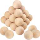 GNIEMCKIN 25 Pack Unfinished Wooden Balls, 2 Inch Wood Spheres for Crafts, DIY Projects and Decorations