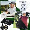 2 x 3 Pcs Golf Gifts for Dad Men Husband Best Dad by Par Accessories Set Kit Include 12 oz Tumbler Tee Holder with Wood Golf Tee and Black Towel for Thanksgiving Day Christmas Birthday Gifts