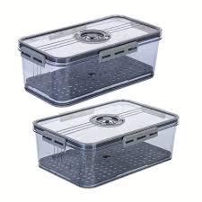 Bread Bin with Lid and Timer, Airtight Clear Glass Storage Container for Food Storage, Pastries, Breads, Biscuits and Cakes, BPA Free 2pc