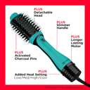 REVLON One Step Volumizer PLUS Hair Dryer and Styler | More Volume, Less Damage, and More Styling Control for Easy and Fast Salon-Style Blowouts, Plus Travel Friendly (Teal)