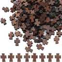 SUNNYCLUE 150Pcs Wood Cross Beads Bulk Easter Natural Unfinished Wooden Blank Loose Spacer Rosary Charms for Jewelry Making Beading Supplies DIY Necklace Crafts