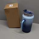 Hydraful 64 oz Tumbler with Handle and Straw - 100% Leak-Proof - Insulated Cup Reusable Stainless Steel Large Water Bottle Travel Mug for Gym, Hiking, and Camping - Gifts for Women Men Him Her (Blue Waves)