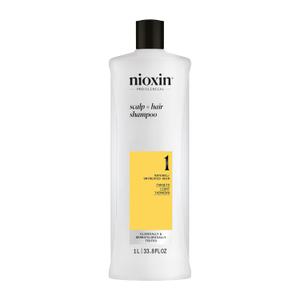 Nioxin Scalp + Hair Thickening System 1 Shampoo| For Natural or Untreated Hair with Light Thinning| With Niacinamide and Biotin| 33.8 Fl oz.