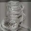 Saintrygo 18 Pack Clear Makeup Bags 7 x 5 PVC Cosmetic Bag Plastic Zippered Pouches Portable Toiletry for Women Men Travel Vacation Bathroom Organizing(Clear Color, White Border)