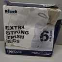 Plasticplace 6 Gallon Trash Bags White Drawstring Garbage Can Liners, 17” x 20”, 100 Count, for Bathroom Kitchen Office Car Small Trash Bags, Leak-Proof & Tear-Resistant