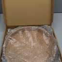 Round Coffee Table Tray - 13.2'' Farmhouse Wood Serving Tray with Metal Handles - Round Decorative Trays for Coffee Table - Wooden Circle Trays for Kitchen Counter