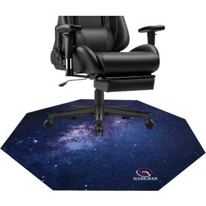 Office & Gaming Chair Mat for Hardwood Floor - 39 Inch, Anti-Slip, Scratch Resistant Octagon Carpeted Mat