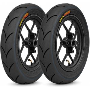 10 Inch Supermoto Wheels Set: 90/90-10 Front & 100/90-10 Rear Mini Emoto Wheels, Fits ETM Rtr (Wheels only)