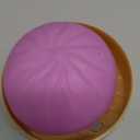 Giant Dumpling Squishy Stress Relief Desk Fidget, Jumbo Soft Squeeze Decompression Squishy with Steamer Box for Office, Home Desk Decor(Purple)