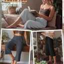 Neer 3 Pack Women Capri Pants Wide Leg High Waist Crop Lounge Sweatpants Loose Summer Casual Workout Pants with Pocket (S)