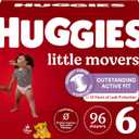 Huggies Size 6 Diapers, Little Movers Baby Diapers, Size 6 (35+ lbs), 96 Ct (2 Packs of 48)