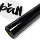 Black Puff Vinyl Heat Transfer12 x 8ft 3D Puff HTV Vinyl, Puffy Iron-On for Fabrics, Perfect for T-Shirts, Bags, Pillows, Compatible with Cricut & Cameo