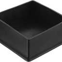 uxcell Chair Leg Floor Protectors, 89 x 89mm/3.5 x 3.5inch PVC Anti-Slip Square Furniture Leg Feet Cover for Hardwood Floors Patio Chair Table Bed, Black