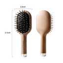 Creative Art Travel Brush for Women & Kids, Mini Hair Brush for Hair Detangling Wet or Dry, Travel Hair Brush with Soft Bristles, Smoothing Hair Brush, Built-in Cleaner, Pull from Handle Bottom
