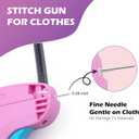 Stitch Gun for Clothes, Stitchy Quick Clothing Fixer, Micro Tagging Gun for Clothing, Mini Sticky Sewing Gun, Stitch Fix Gun, Includes 6 Needles, 1 Scissors, 2000 Black & 2000 White Fasteners