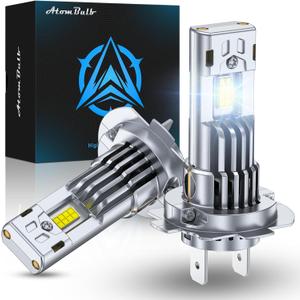 H7/H7LL Bulbs, 80000LM Brightest 20X Brighter, 1:1 Mini Size, 6500K Cool White, 1 Min Plug and Play, 80000H Lifespan, IP68 Waterproof, Pack of 2