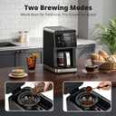AIRMSEN Grind & Brew Coffee Maker with Built-in Grinder, Programmable Single Serve Coffee Maker - 5 Cup-800ML, 3 Grind Settings, Auto Keep Warm & Glass Carafe for Small Home and Office