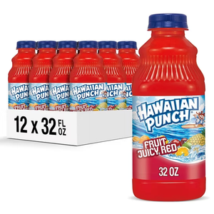 Hawaiian Punch Fruit Juicy Red Fruit Juice Drink, 32 Fl Oz Bottle (Pack Of 12), Caffeine-Free, Carbonation-Free, Gluten-Free, Excellent Source Of Vitamin C, Less Than 100 Calories BBD Oct 12 2026
