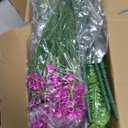 Grunyia 24 Bundles Artificial Flowers for Outdoor Decoration UV Resistant Fake Plastic Plants Faux Boston Fern Artificial Greenery for Summer Indoor Outdoor Garden Patio Window Box Kitchen Home Decor