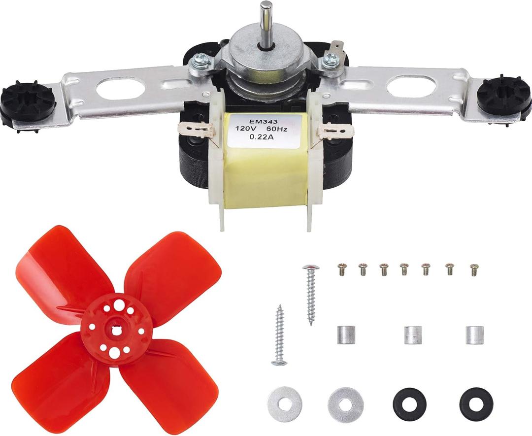 BlueStars 482731 Refrigerator Evaporator Fan Motor Kit - Compatible with Whirlpool Kenmore Refrigerators/Freezers - Replaces 0056801 1100473 PS376645 AP3110929 R0950025