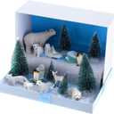 Polar Animals School Projects Set Diorama Supplies Kit Figurine Toys Model Diorama Project Set Educational Toys Birthday Gifts Decorations