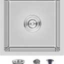 MESIDA 15 Inch Single Bowl Kitchen Sink SUS304 Undermount Stainless Steel Kitchen Sink (15 x 15 x 8 Inch)
