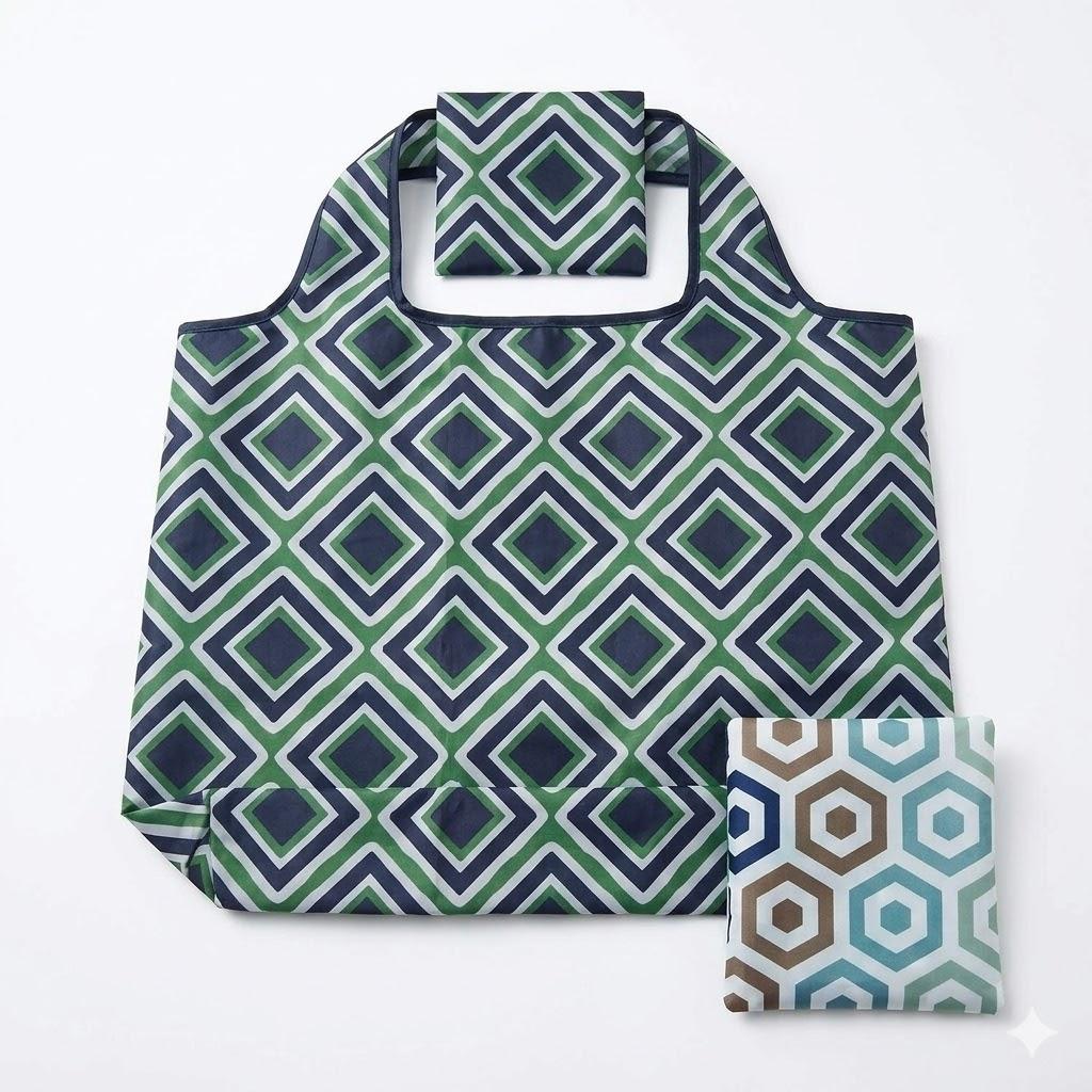 2 Pack Foldable Lightweight Grocery Shopping Bags, Reusable Shopping Bags,Travel Recycle for Shopping Waterproof LCC114903