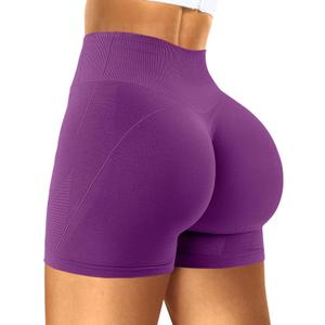 Seamless Gym Workout Shorts Women High Waist Tummy Control Scrunch Butt Lifting Biker Yoga Shorts for Women Size M