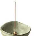 Incense Holder with 3 Incense Sockets, 4 In 1 Incense Burner Holder 4.25 Inch Incense Holder for Sticks, Ceramic Incense Stick Holder for Palo Santo, Cone Incense, Meditation, Yoga, Sage Green