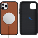 for Magsafe Magnetic case for iPhone 13 Pro Leather case magsafe Compatible Wireless Charging-Brown