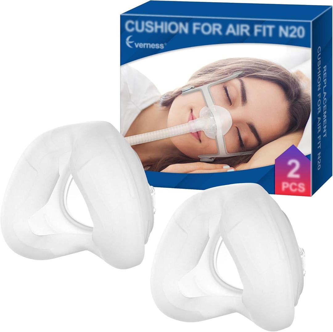 2 Packs Replacement Cushion (L) for AirFit N20, FSA/HSA Eligible, Snug Fit & Softer Wear, Compatible with Original Frame, Great-Value & Durable Replacement Supplies by Everness (L)