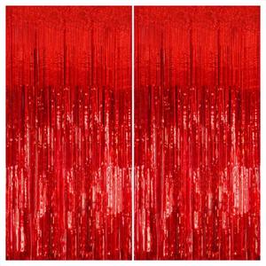 KatchOn, Red Streamers Party Decorations - XtraLarge, Pack of 2 | Red Backdrop for Happy Birthday Decorations, Bachelorette Party | Prom Decorations 2025 | Graduation Decorations 2025
