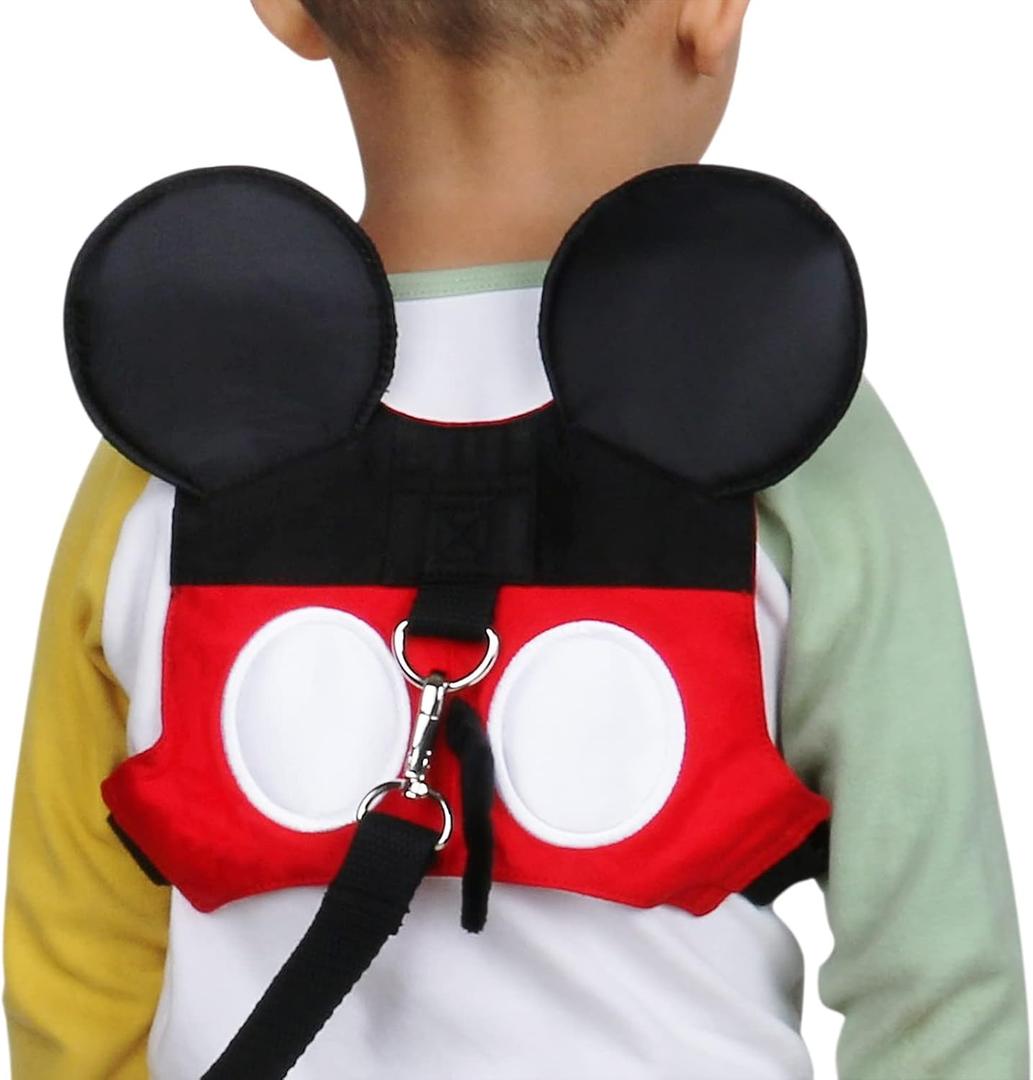 Toddler Leash & Harness, Child Anti Lost Leash Baby Cute Safety Harness Belt Strap Hold Kids Close While Walking For Boys and Girls (Red)