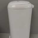 Diaper Genie Select Pail is Made of Durable Stainless Steel and Includes 1 Starter Square Refill That can Hold up to 165 Newborn-Sized Diapers. (White)