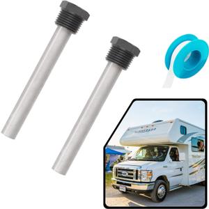 RV Water Heater Magnesium Anode Rod for Atwood Heaters, Dele 2 Pack 1/2" NPT RV Hot Water Tank Anode Rod for RV, Camper and Trailer Water Heaters
