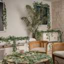 CQURE 48Pcs Eucalyptus Garland,Artificial Eucalyptus Leaves Table Greenery Garland Wreath Vines for Wedding Party Table Bedroom Wall Room Decor