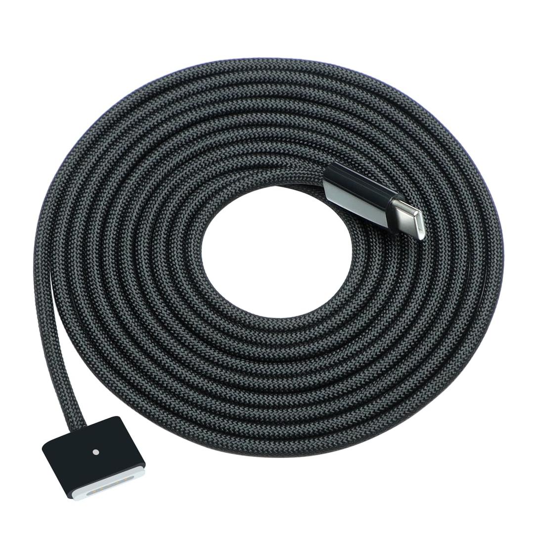 140W USB-C to Magnetic 3 Fast Charging Cable (2m/6.6ft), USB C Cable Compatible with MacBook Air (15''/13'' M3 2024, 15" M2 2023, 13" M2 2022), MacBook Pro (16"/14" 2023/2021), Black