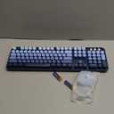 Wireless Keyboard and Mouse Combo, Retro Typewriter Keyboard with Round Keycaps, Full-Size Ergonomic, Blue, Ideal for Windows PC, Home, Office, and College, Wireless Keyboard Mouse Combo