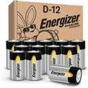 Energizer Alkaline Power D Batteries 12 Count (Pack of 1), Long-Lasting Alkaline Size D Batteries