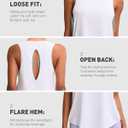 RUNNING GIRL Racerback Running Yoga Athletic Tank Tops for Women, Sleeveless Workout Tank Tops Woman Tennis Shirts (Black, XXL)