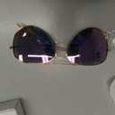livho Sunglasses for Men Women Aviator Polarized Metal Mirror UV 400 Lens Protection (Gold Lilac)