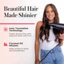 REVLON SmoothStay Coconut Oil Infused Hair Dryer with Diffuser & Concentrator - Ionic Ceramic Blow Dryer for Frizz Control, Shine, Smoothness & Volume, 1875W Lightweight Salon-Quality