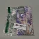 Esdot for iPhone 15 Pro Max Case Cute - Wireless Charging Compatible  Dual-Layer Soft Silicone + Hard Shell - Wildflower Design - Protective Phone Cover for Women Girls - Lavender